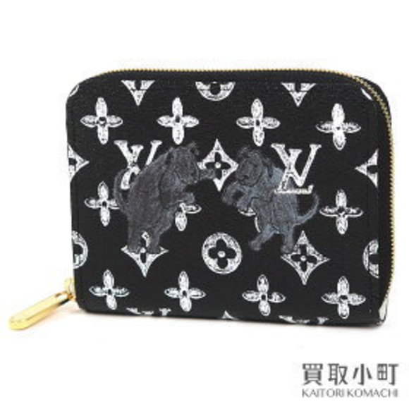 Louis Vuitton Zippy Coin Catgram Black Zip Wallet Cat - Picture 1 of 9